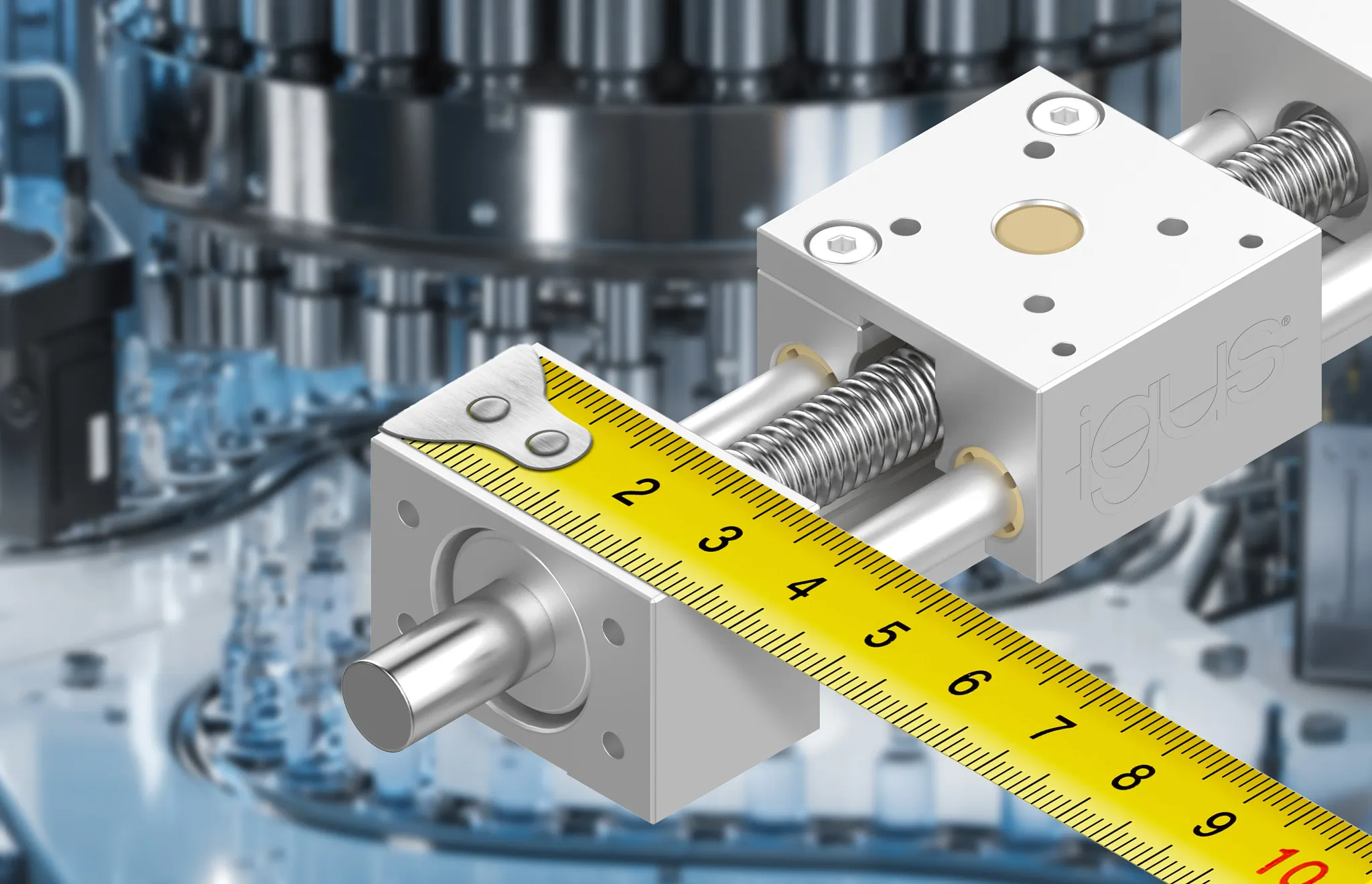 Compact solution from igus allows for stroke lengths of up to 300mm for linear movements