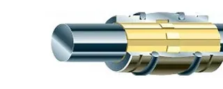 Exposed plastic liner on a DryLin linear bearing