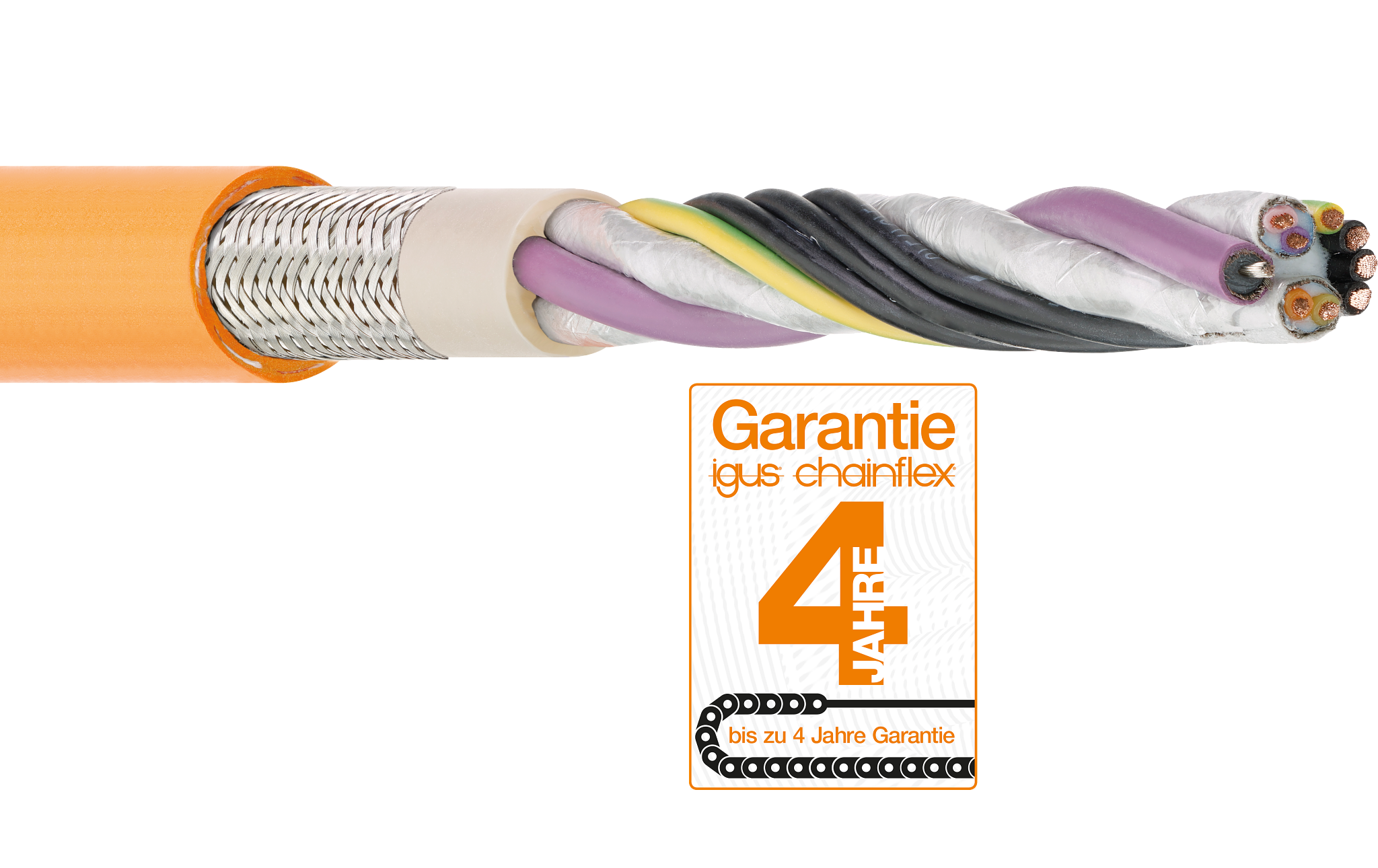 4 Jahre Garantie für chainflex Leitungen