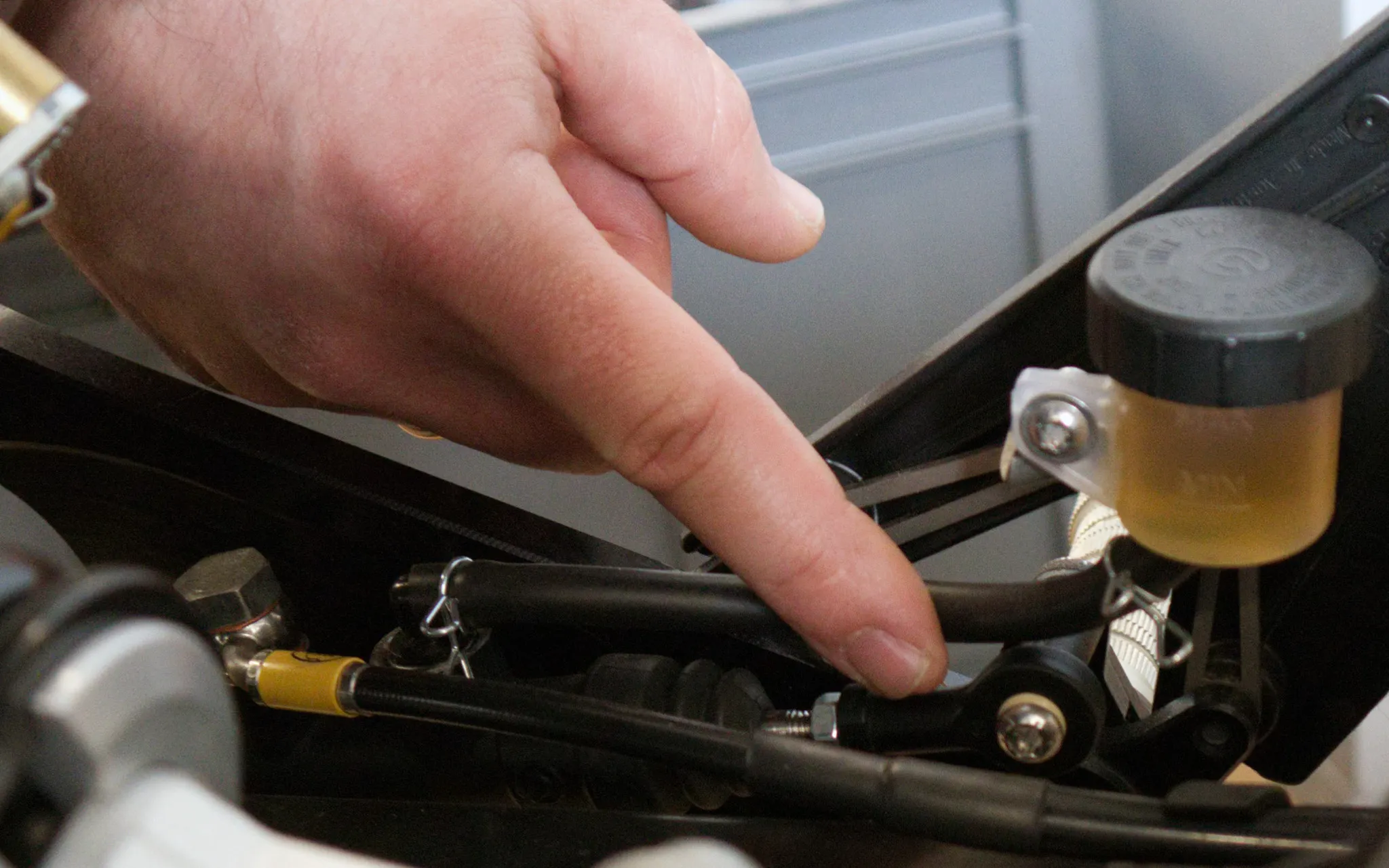 Another plastic bearing is installed in the shifting system.