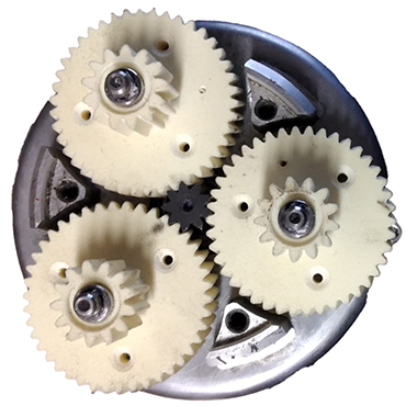 Gear pengganti yang terbuat dari iglidur i3 untuk gearbox planetary e-bike