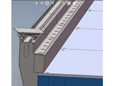 Castera - Welding station movable due to igus roller bearings