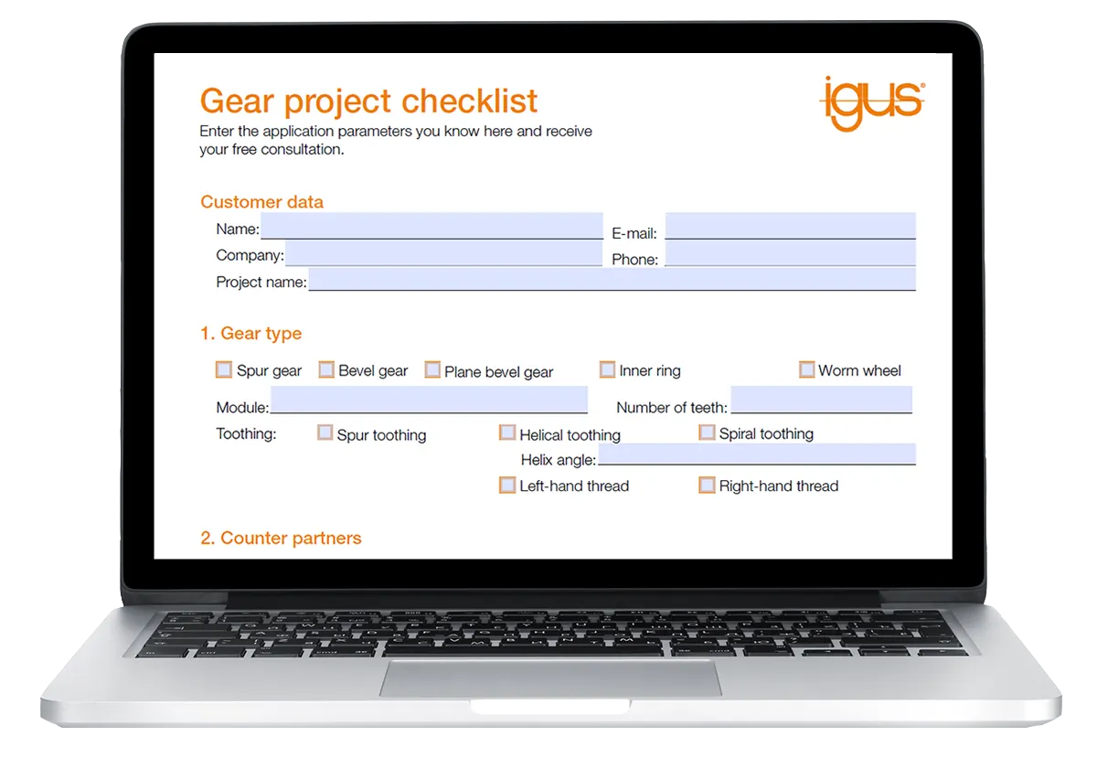 gear and custom plastics gear project checklist