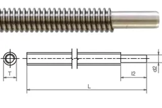 Broche filetée trapézoïdale avec goupille