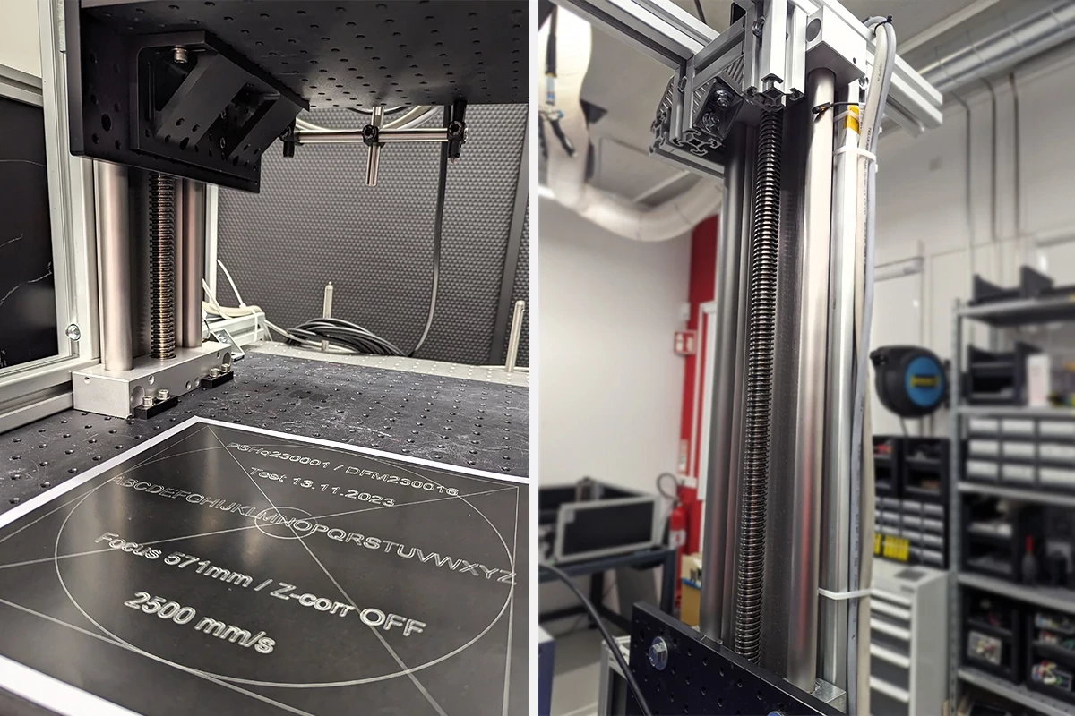 Laser test rig at VONJAN Technology