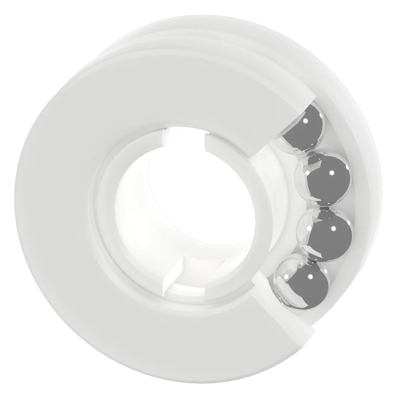 Rodamiento axial en sección transversal