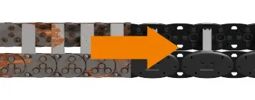 Save weight with e-chain systems