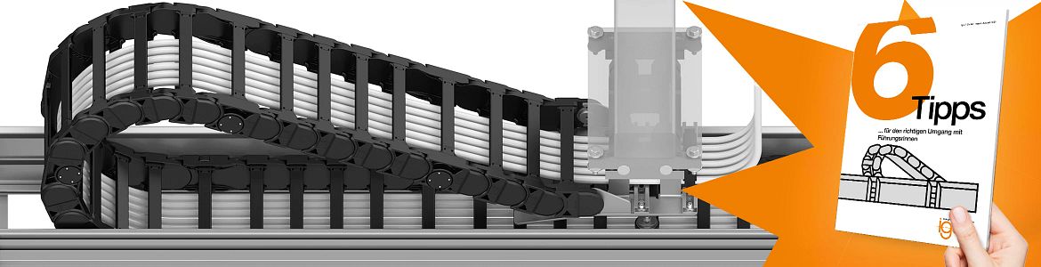 Cost-saving cable troughs for long travels applications