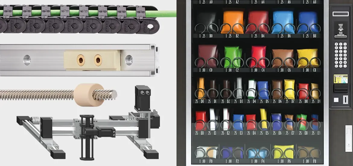 Vending machine with products