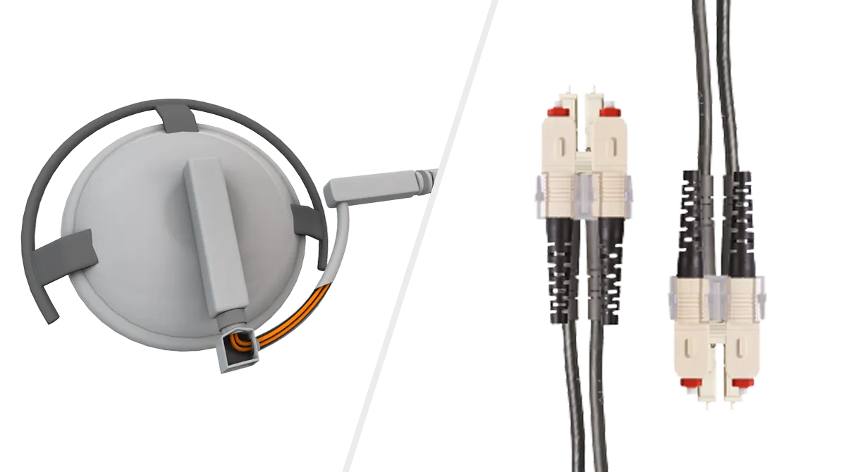 Surgical light and chainflex fibre optic cable