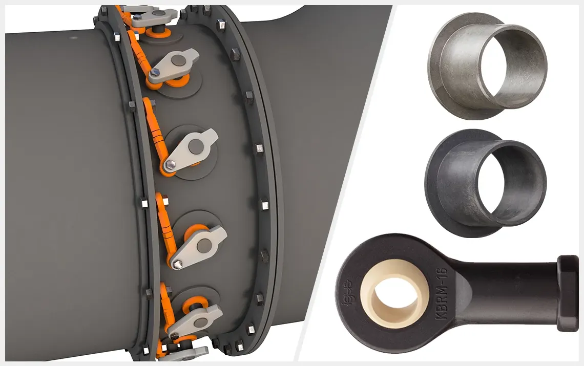 渦輪機細部、 igubal KBRM、 iglidur G 負載軸承(乾式軸承)