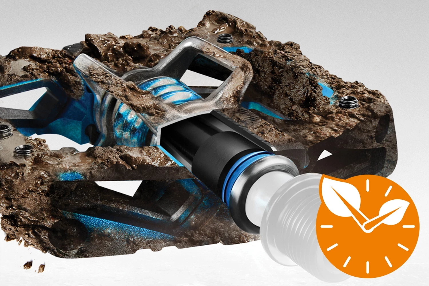 Pedales de una bicicleta de Crankbrothers con cojinetes de fricción iglidur