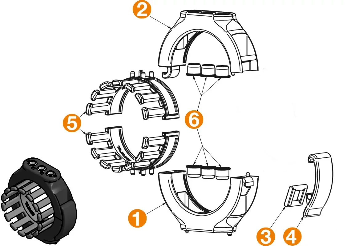 Standardowy uchwyt montażowy triflex R z mocowaniem przewodów