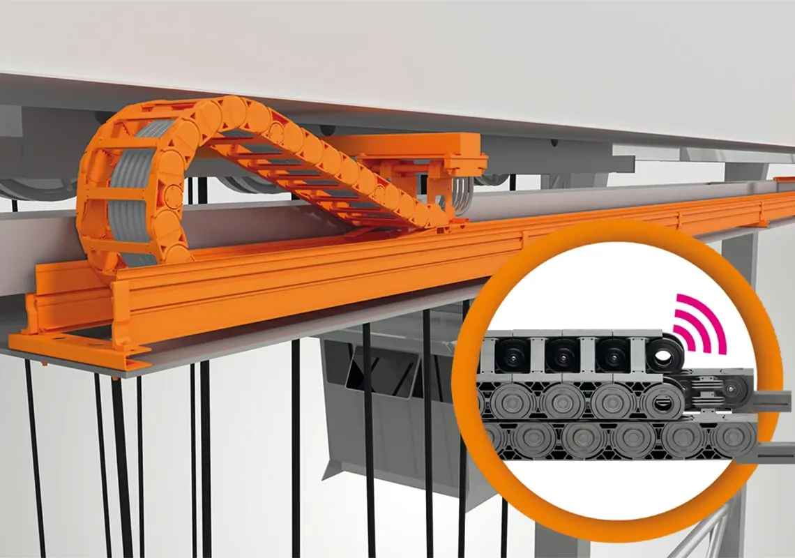 Energy chain on crane