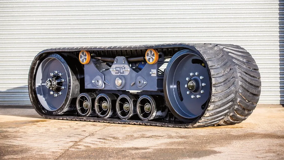 Crawler track system for agricultural machinery