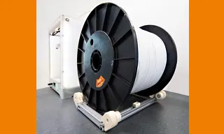 DIY filament spool holder for large rolls