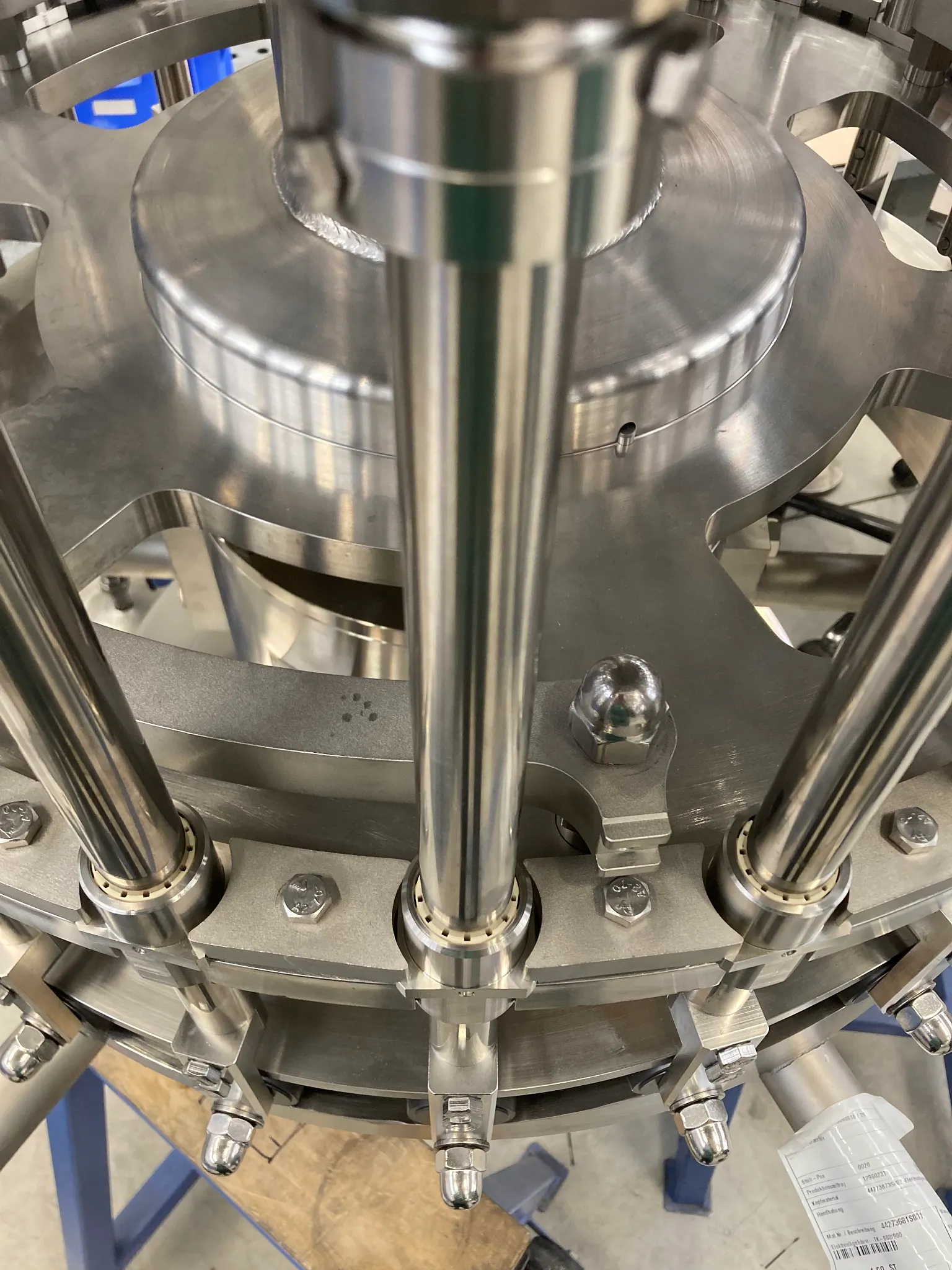 Sistema de llenado con cojinetes especiales