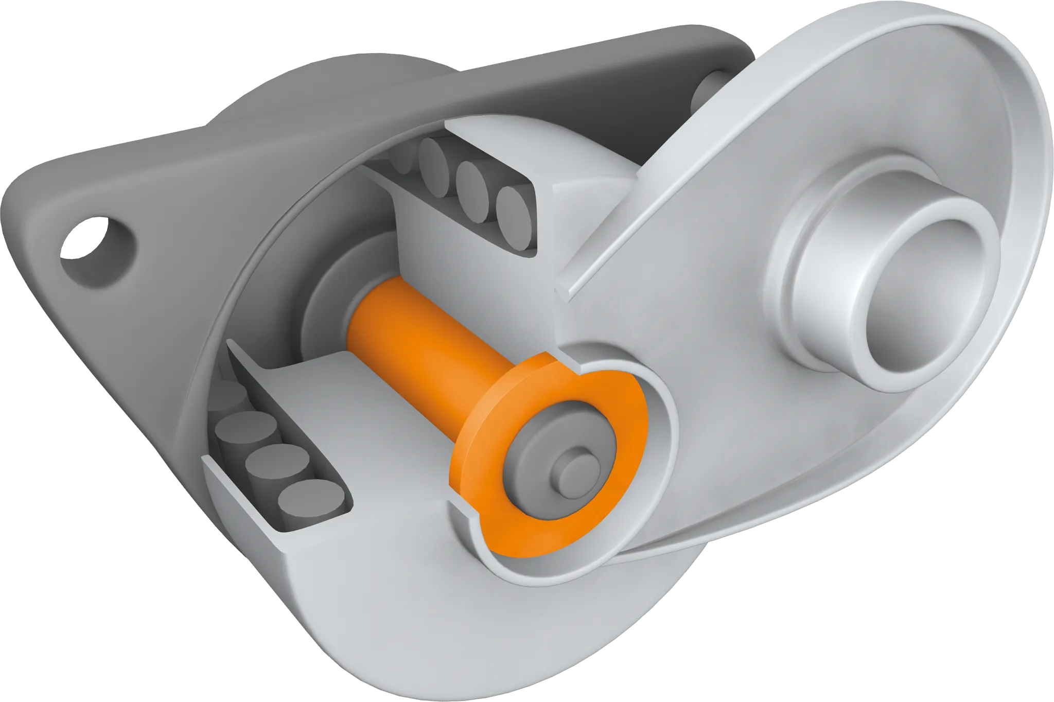 Plain bearing in belt tensioner