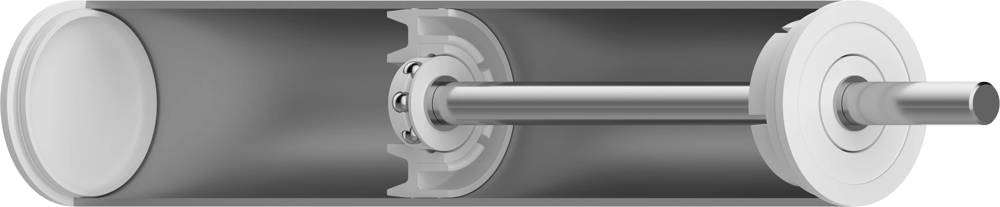Rouleau porteur avec adaptateur central
