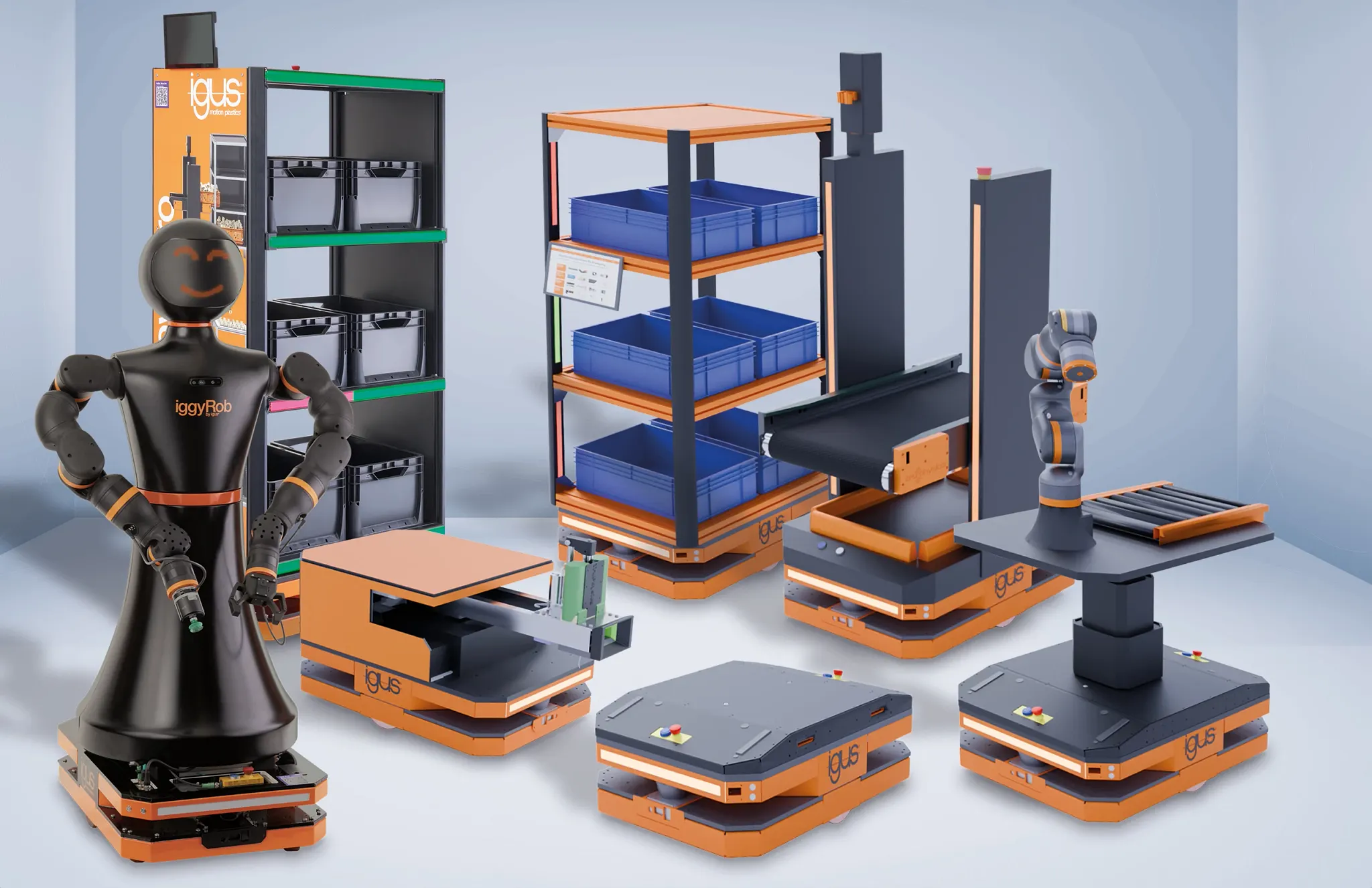 Material handling automation with igus Low-Cost Automation
