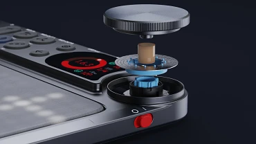 Plain bearings in the rotary knob of midi controller