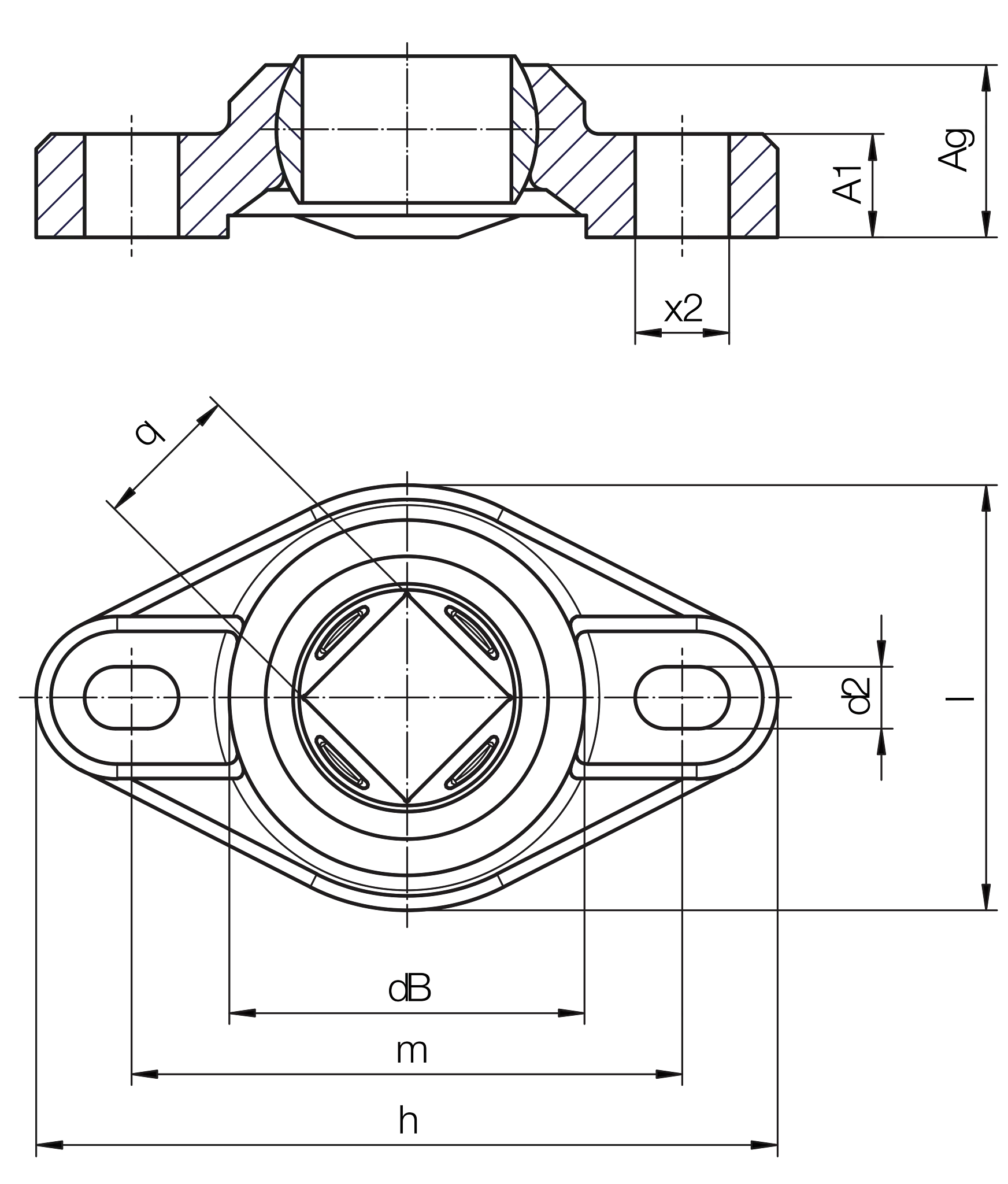 EFOM-20X20 technical drawing