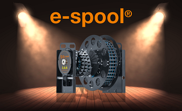 Spring cable drum e-spool