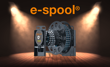 Enrollador de cable con resorte e-spool®