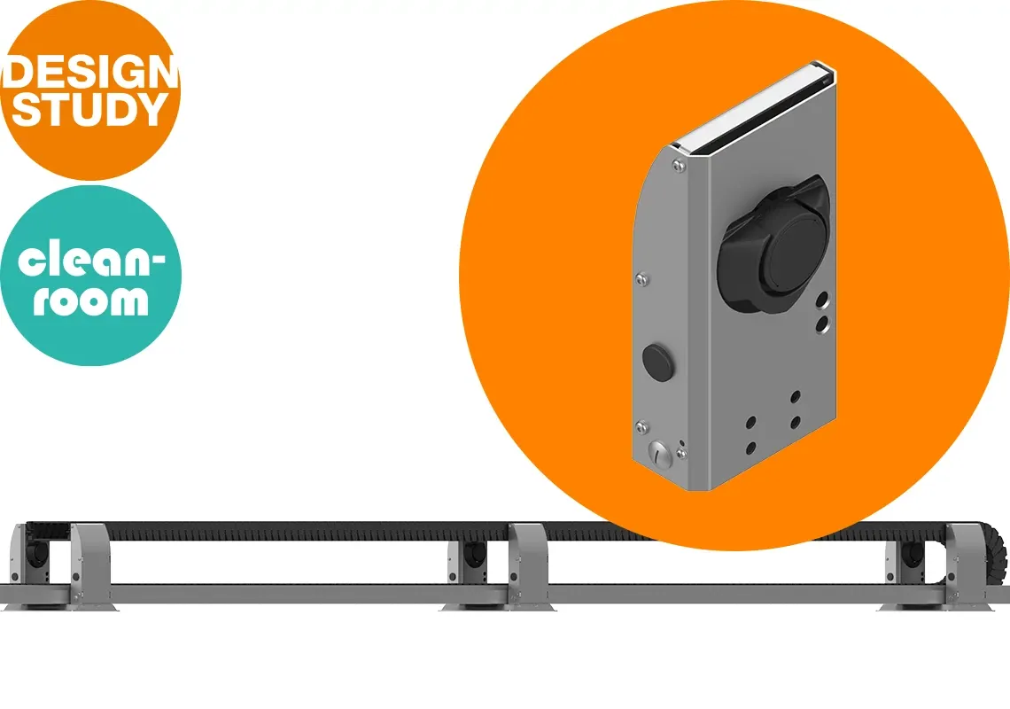 Cleanroom-compatible roller supports