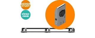 Cleanroom-compatible roller supports