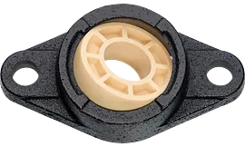 Flange mounted bearings with cast iron housing