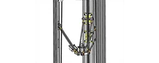 vertical guide in a delta tower application
