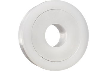 xiros® cuscinetto a sfere radiali, flangia su un'estremità, xirodur B180, sfere in acciaio inossidabile, gabbia in PA/xirodur® B180, mm