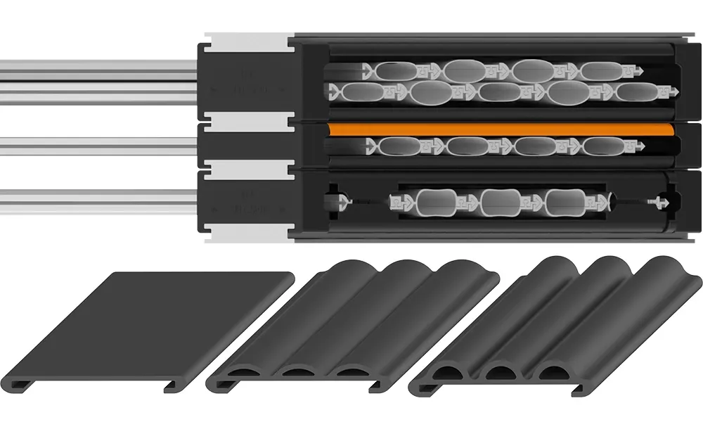 Simplified strain relief – e-skin flat
