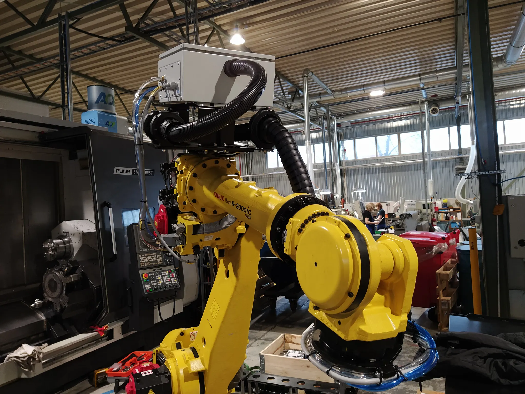 Módulo de retração em robôs industriais