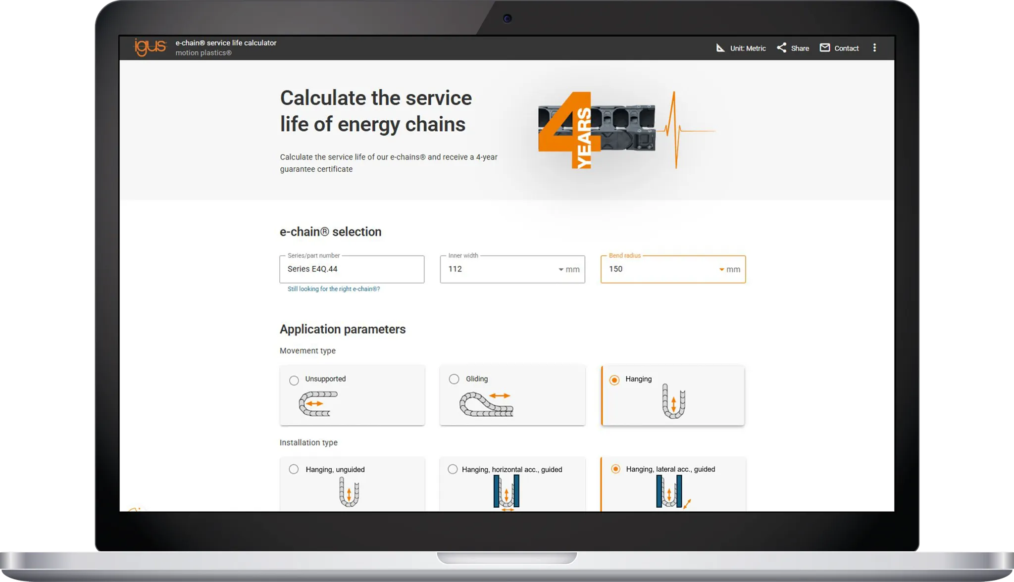 e-chains service life calculator