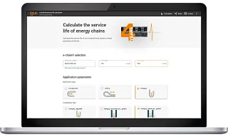 Service life calculator for energy chains