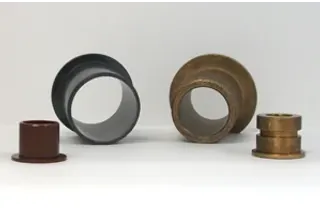 thin-walled plastic bearing vs. thick-walled bronze bushing