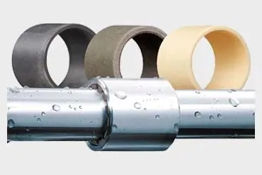 Plain bearing and wet linear guide