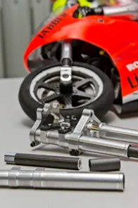 The RC bike reaches top speeds of up to 110km/h.