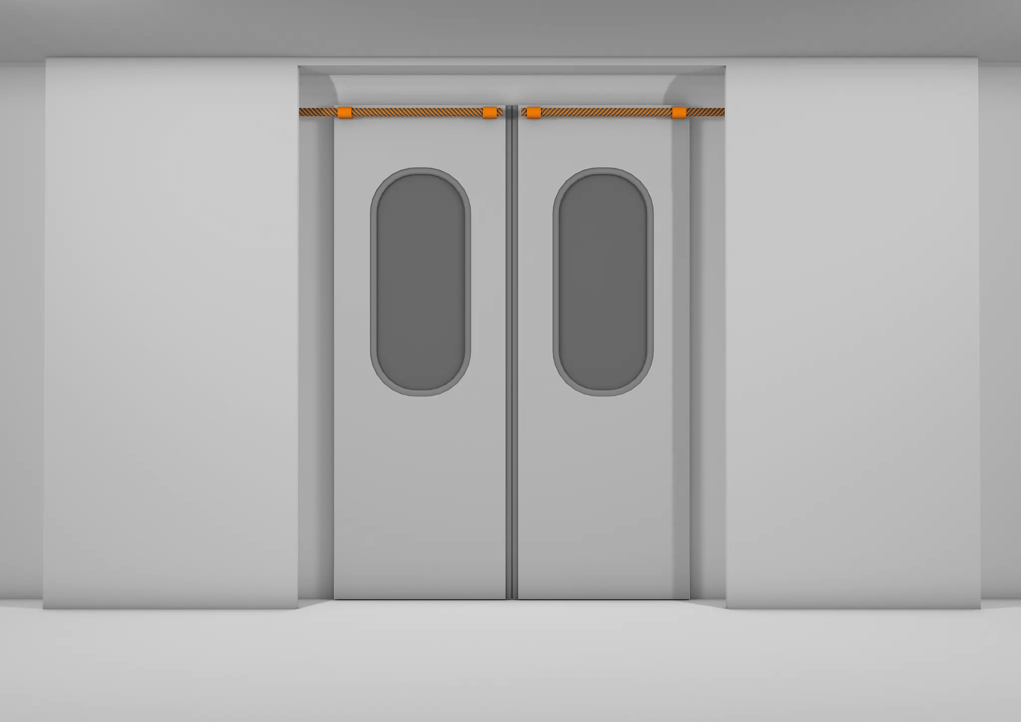 Train door with different igus components