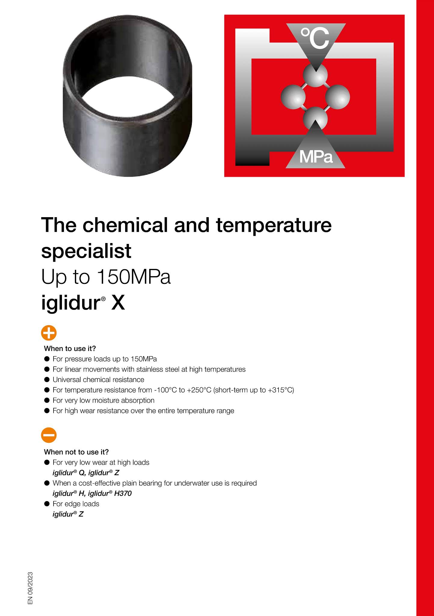 iglidur® X, sleeve bearing, mm XSM