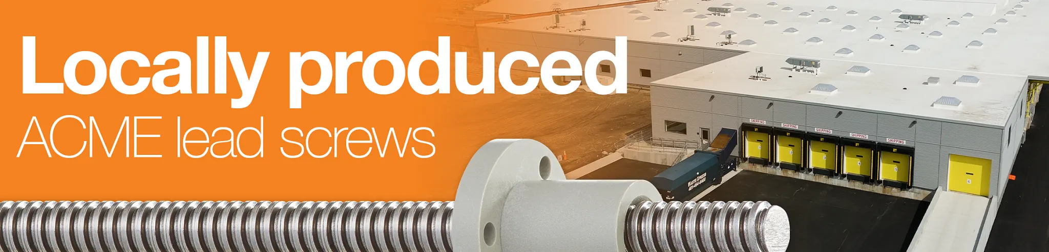 ACME lead screws and nuts graphic with in-house-fabrication text