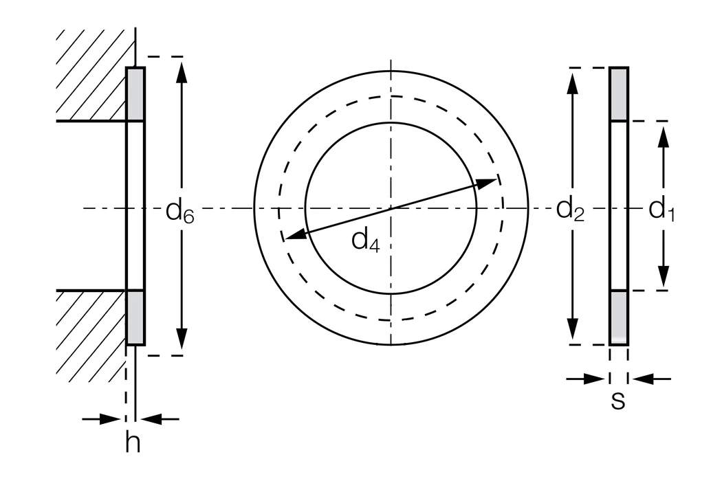 iglidur® W300, tryckbricka, mm drawing