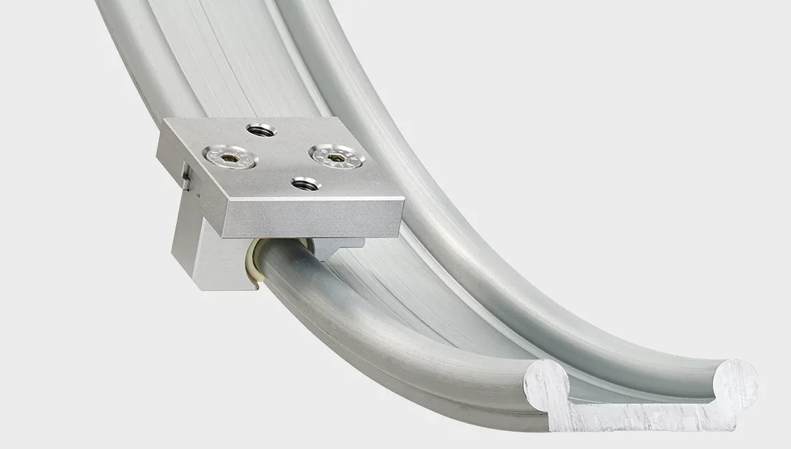 drylin W rail gebogen geleiding met slede