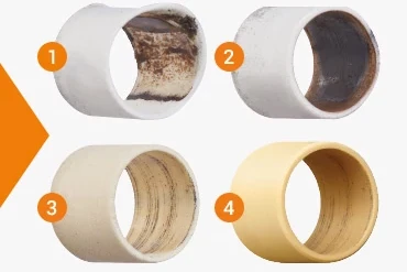 Desgaste abrasivo dos casquilhos deslizantes no ensaio de desgaste giratório