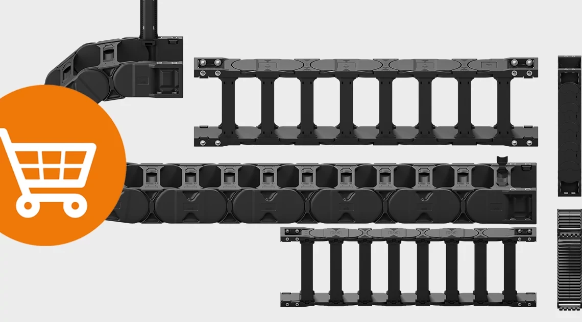Find the right mounting bracket in the energy chain online shop