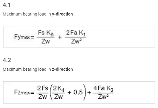 Calculs latéraux du drylin T (4e étape)