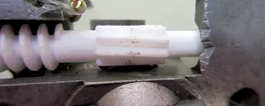 3D printed worm gear as a spare part in use in a vintage car