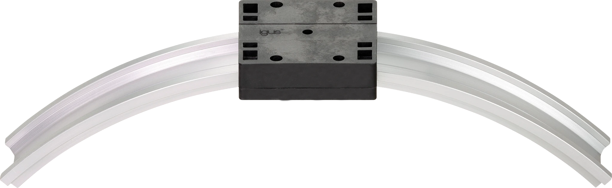 drylin econ carriage for curved rail made from 100% recycled material